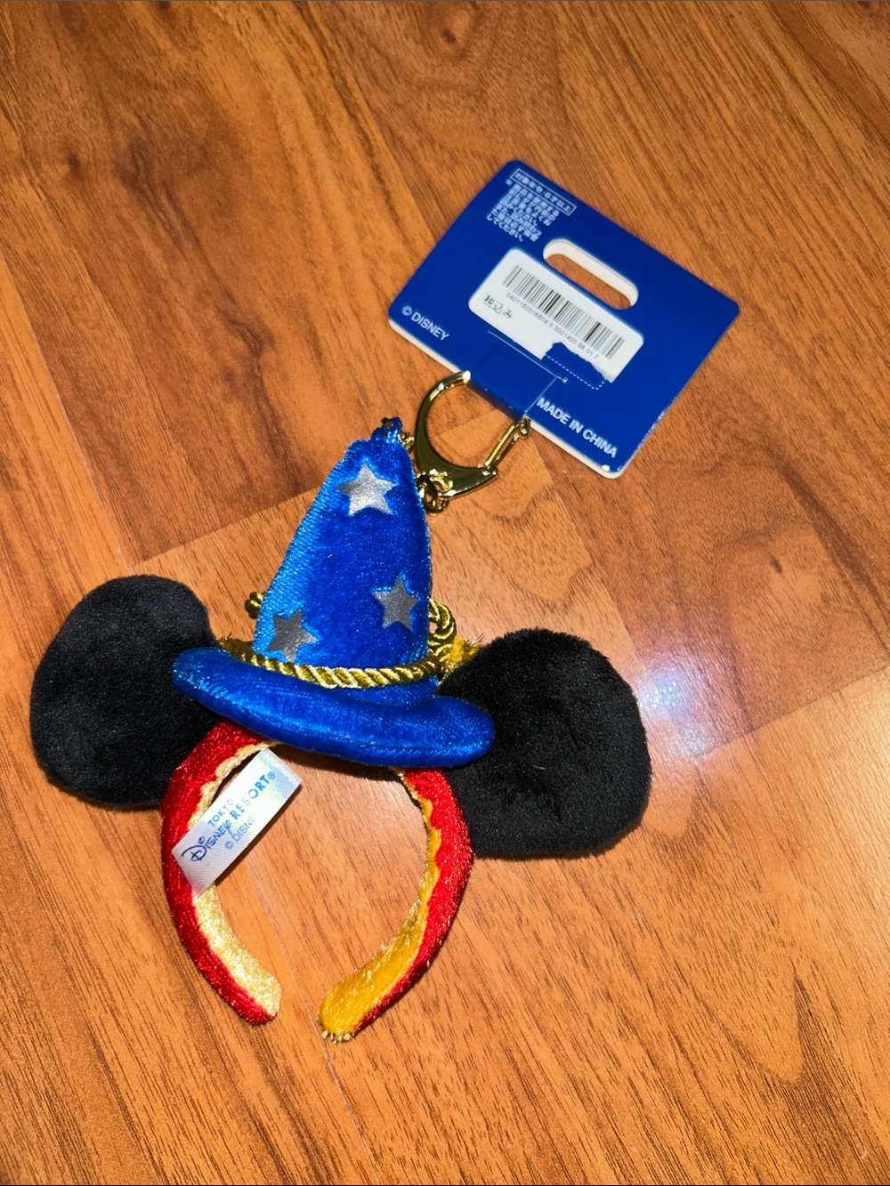 NWT Disney x Tokyo Disneyland Mini Fantasia Mickey Ears Headband Keychain - Picture 8 of 11